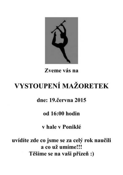mažoretky Poniklá