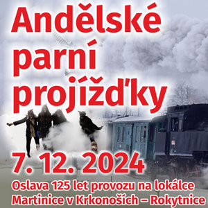 Andělské parní projížďky 2024 - oslava 125 let lokálky 1
